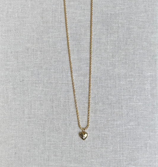 Serpentine Chain + Heart Cz Charm