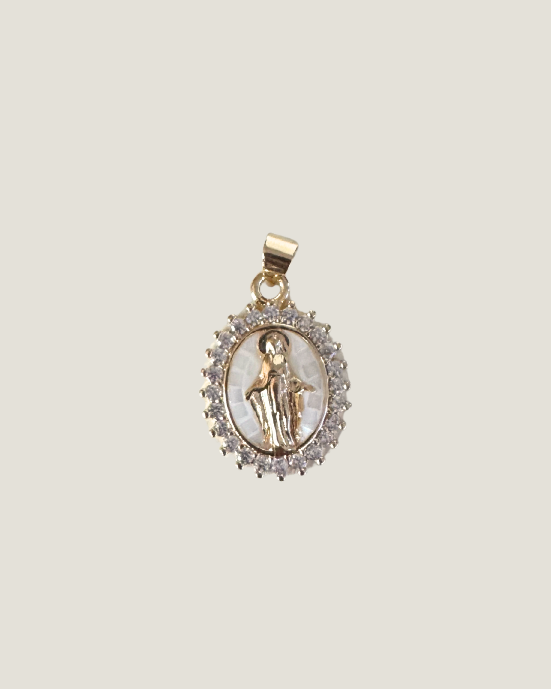Mother Of Pearl Mosaic Holy Image Charm