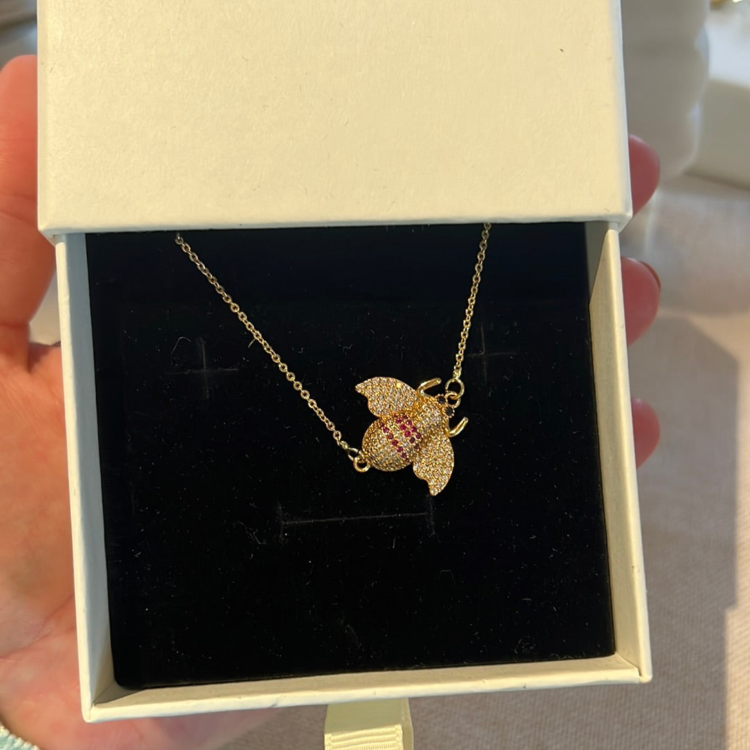 Bee Cubic Zirconia Necklace