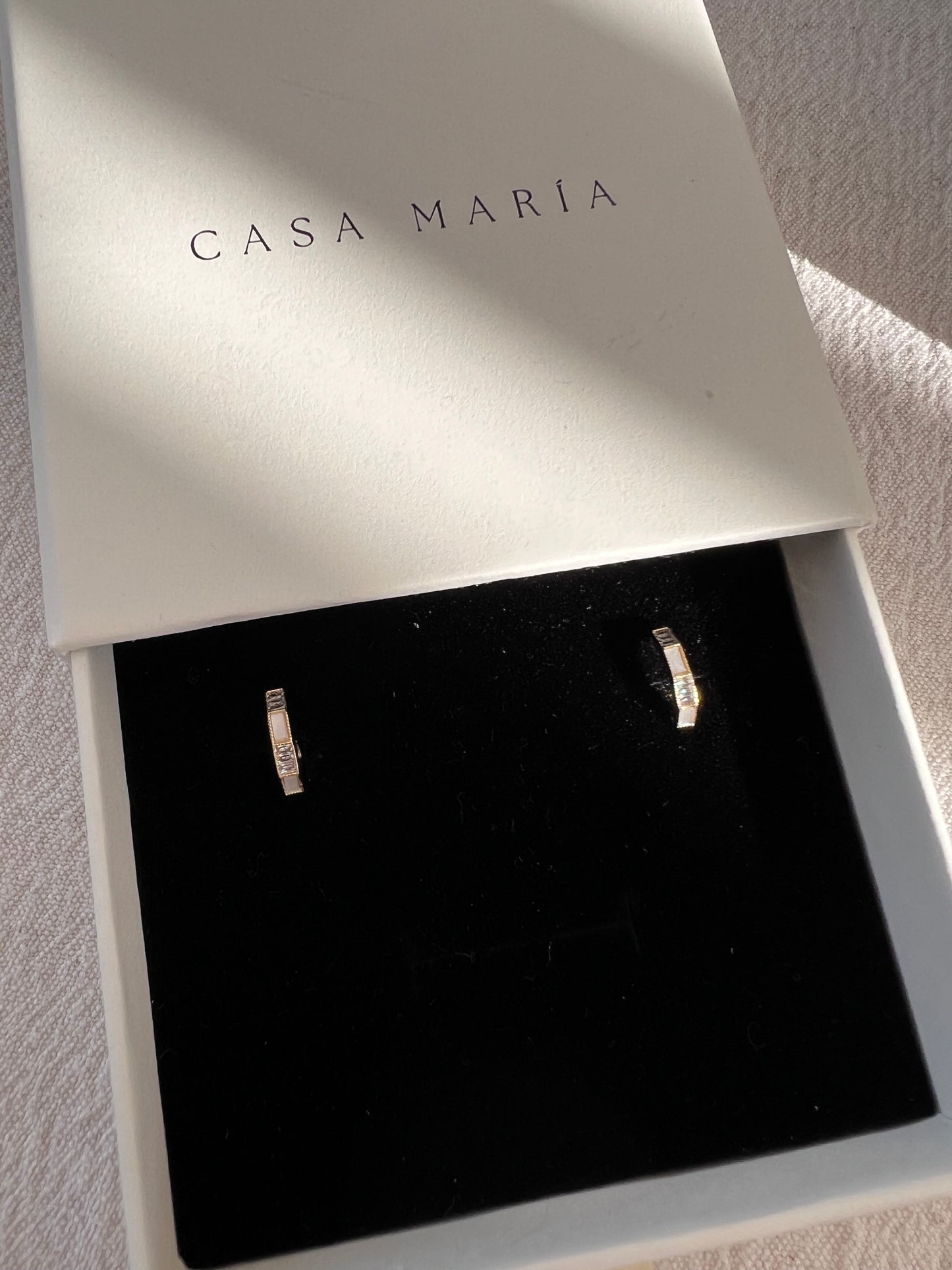 Mother of Pearl Zirconia Hoops