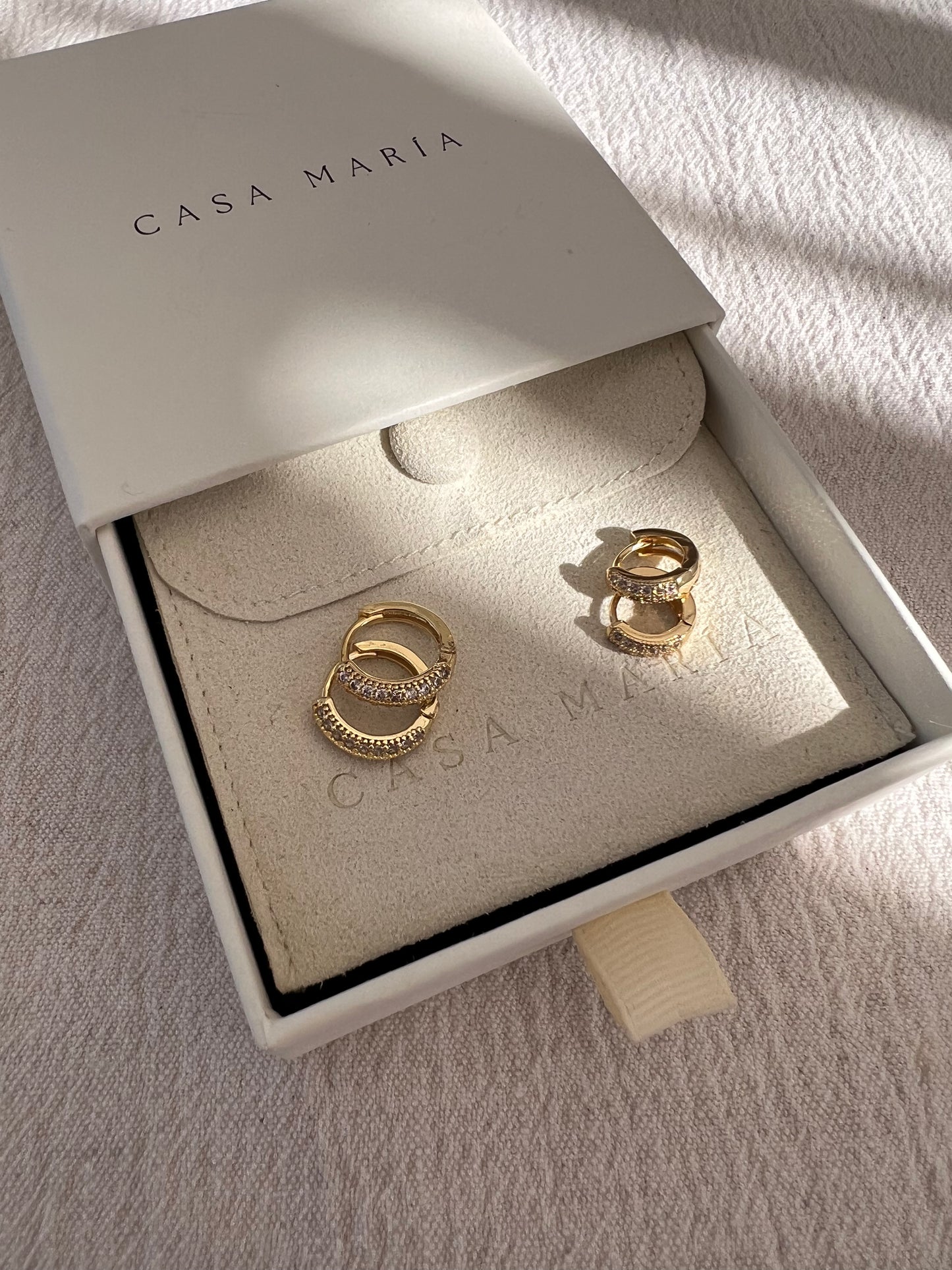 Bold Huggies Cz Hoops