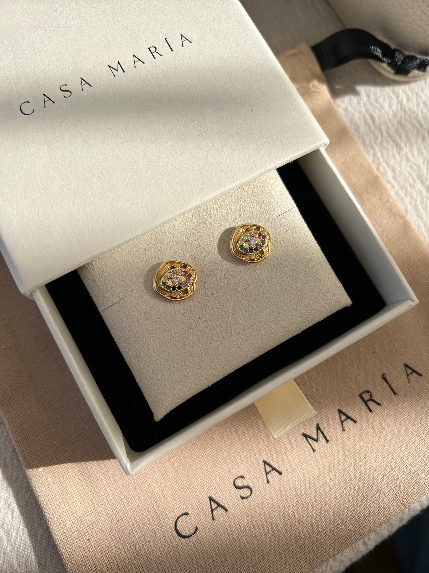 Eye Colourful Zirconia Studs