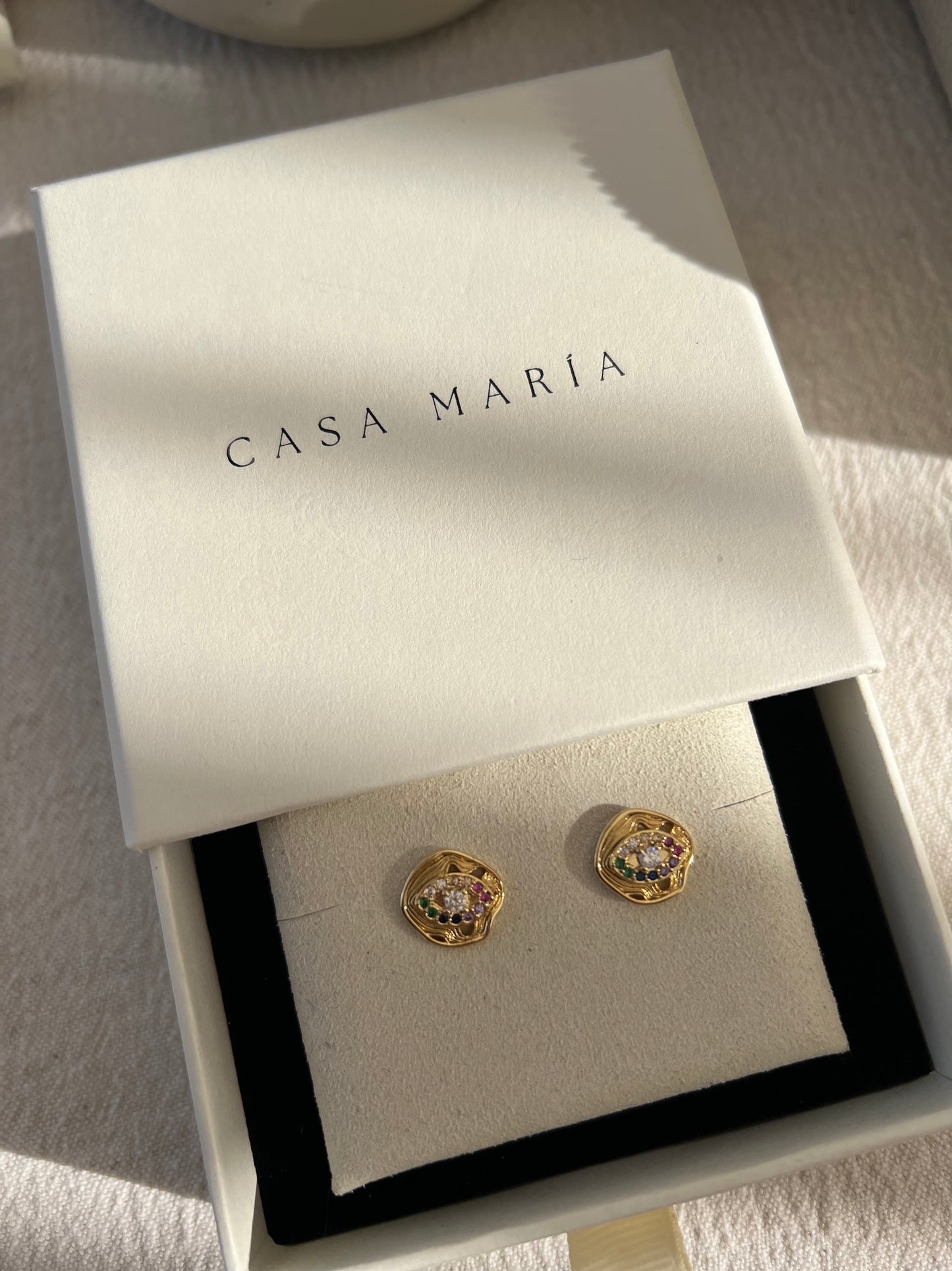 Eye Colourful Zirconia Studs