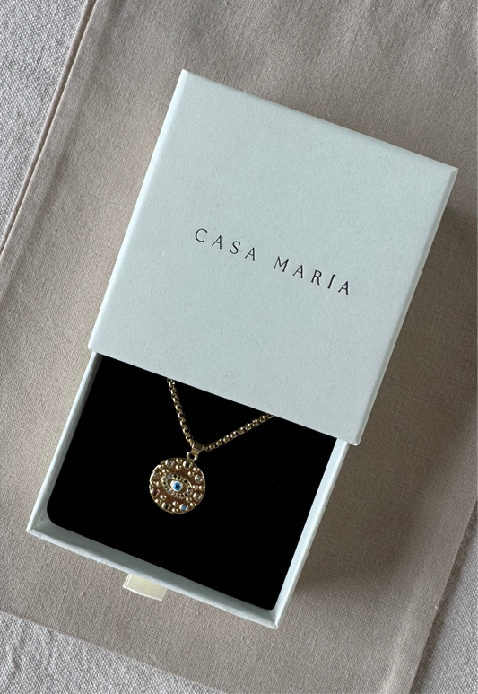 Rope Chain + Eye Cz Charm