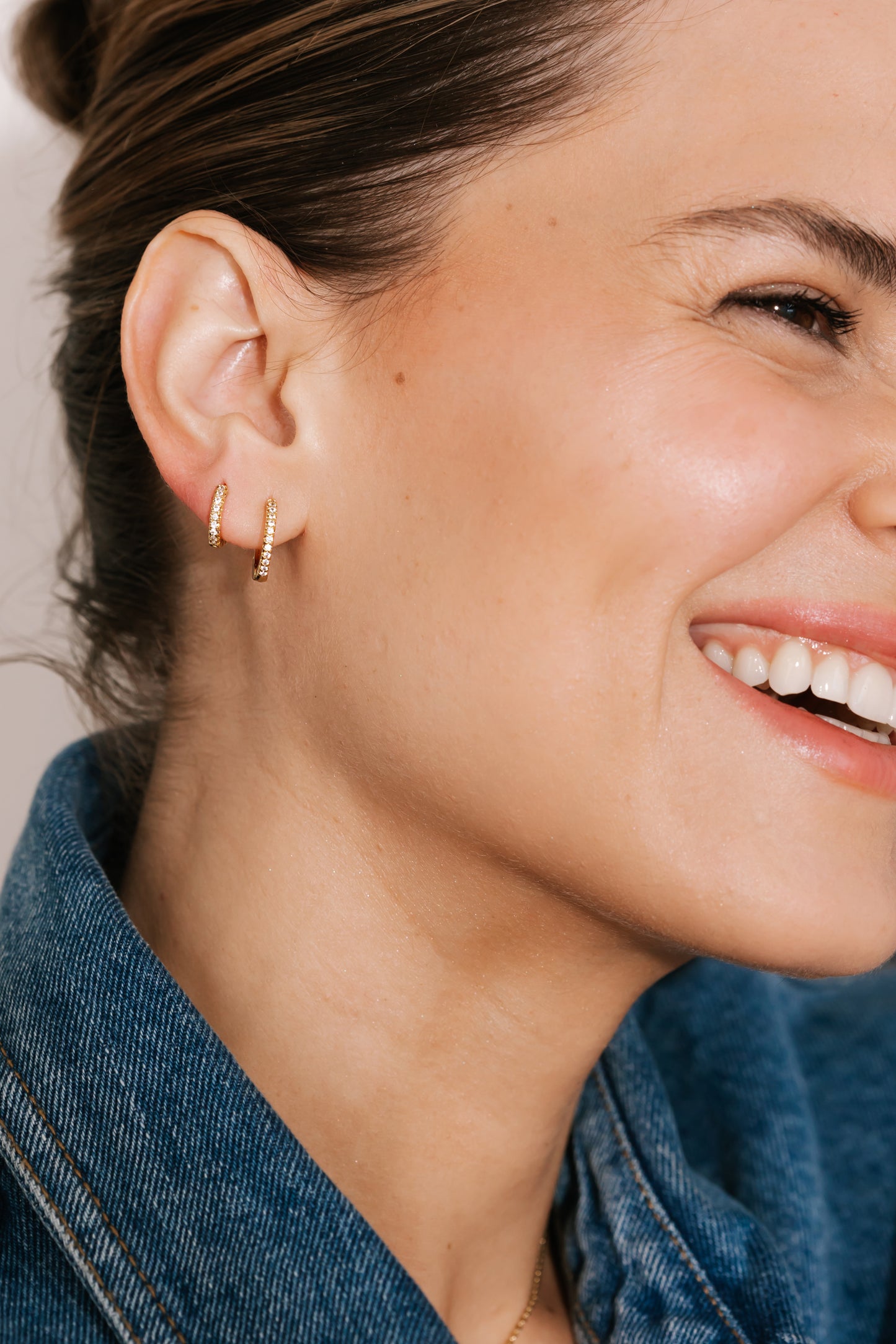 Huggie Hoops Cubic Zirconia