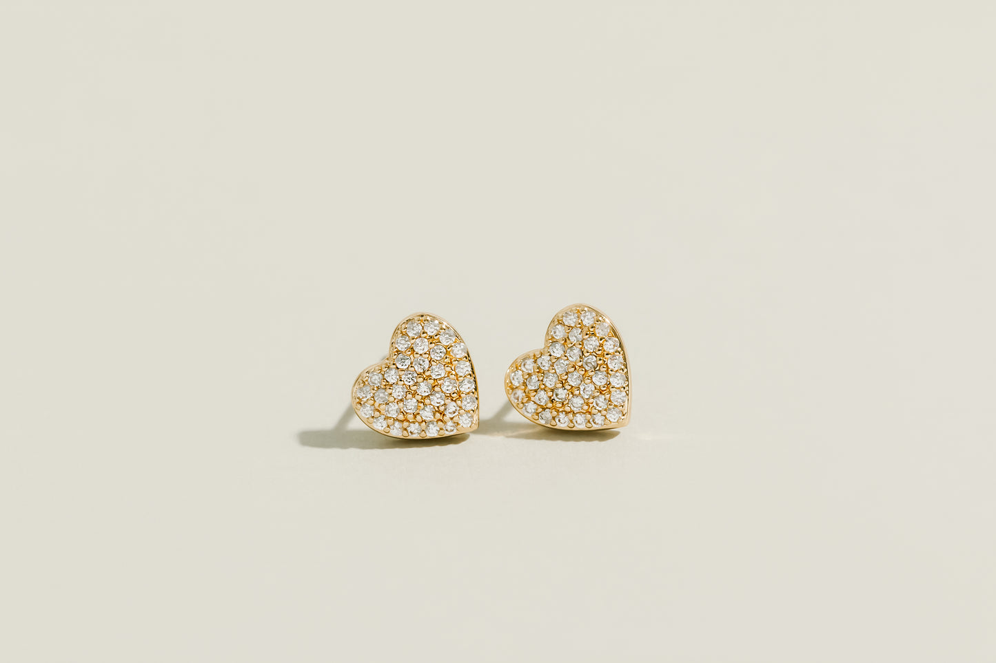 Zirconia Heart Studs