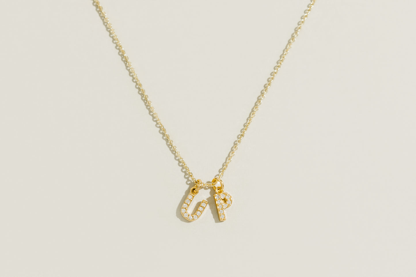 Letter Cubic Zirconia Necklace
