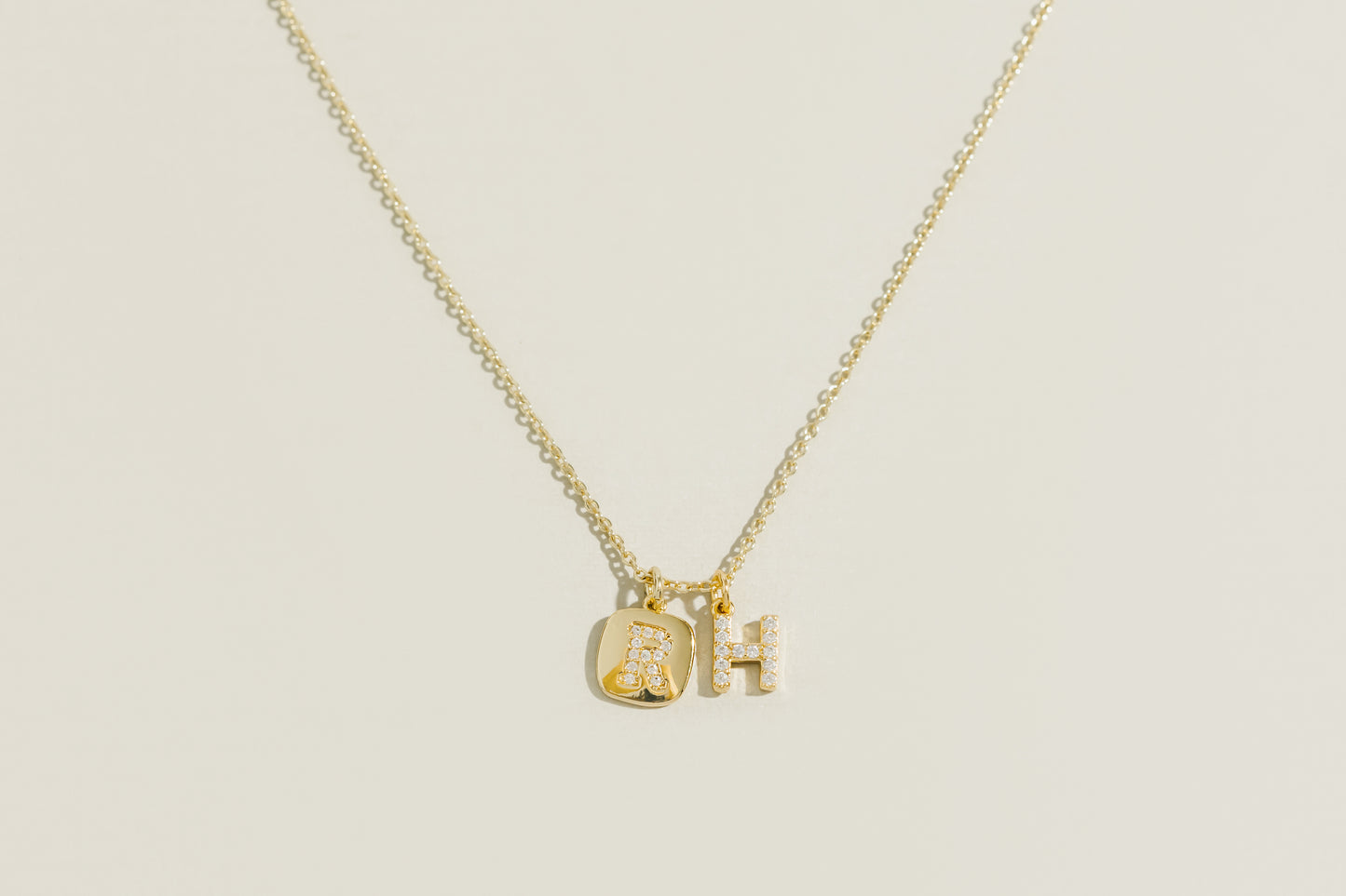 Letter Cubic Zirconia Charm