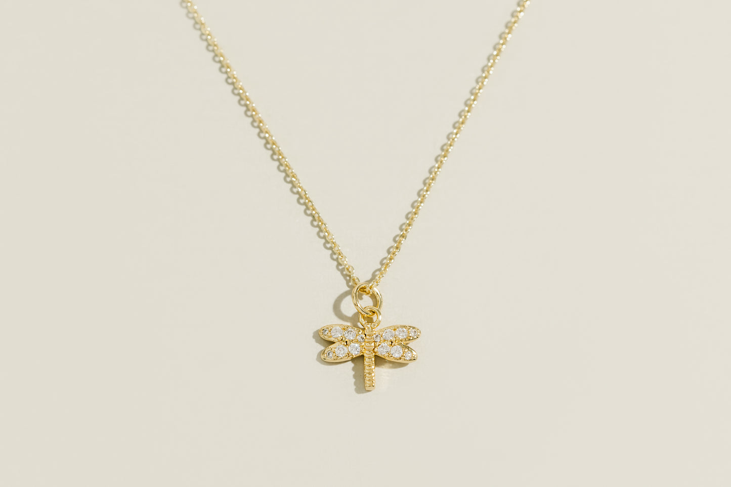 Dragonfly Cubic Zirconia Necklace