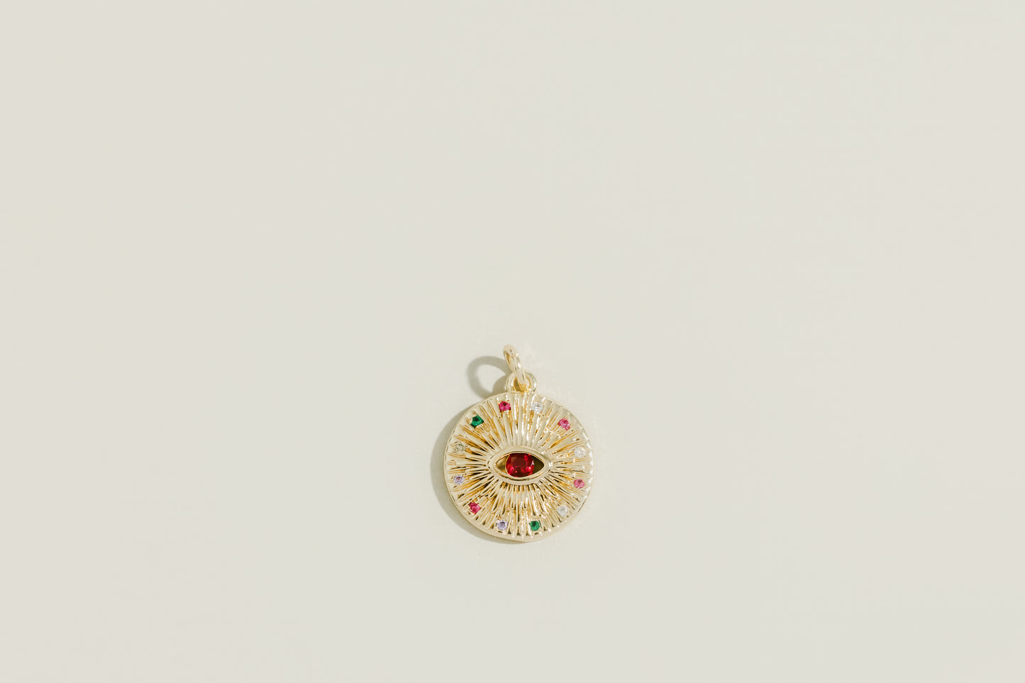 Colourful Gemstones Eye Necklace - Small