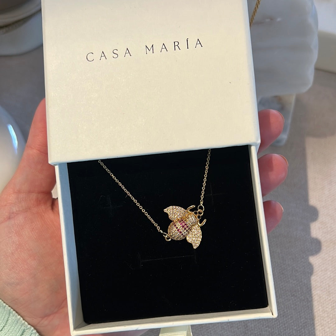 Bee Cubic Zirconia Necklace