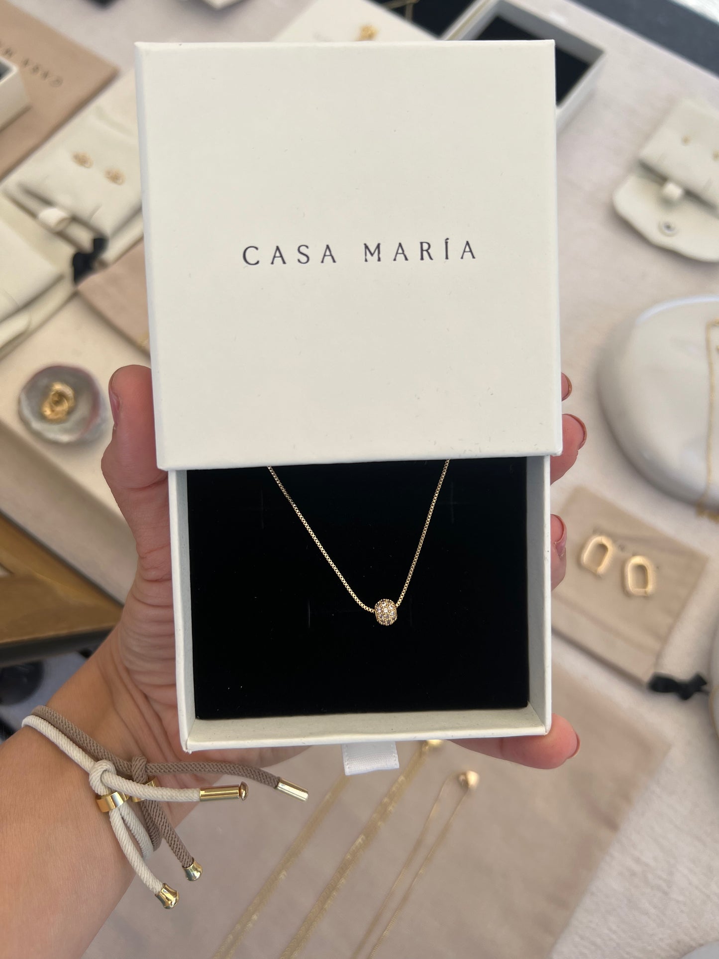 Sphere Cubic Zirconia Necklace