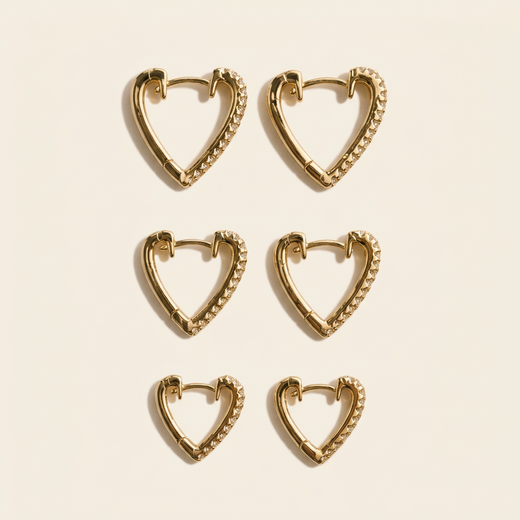 Heart Cz Hoops