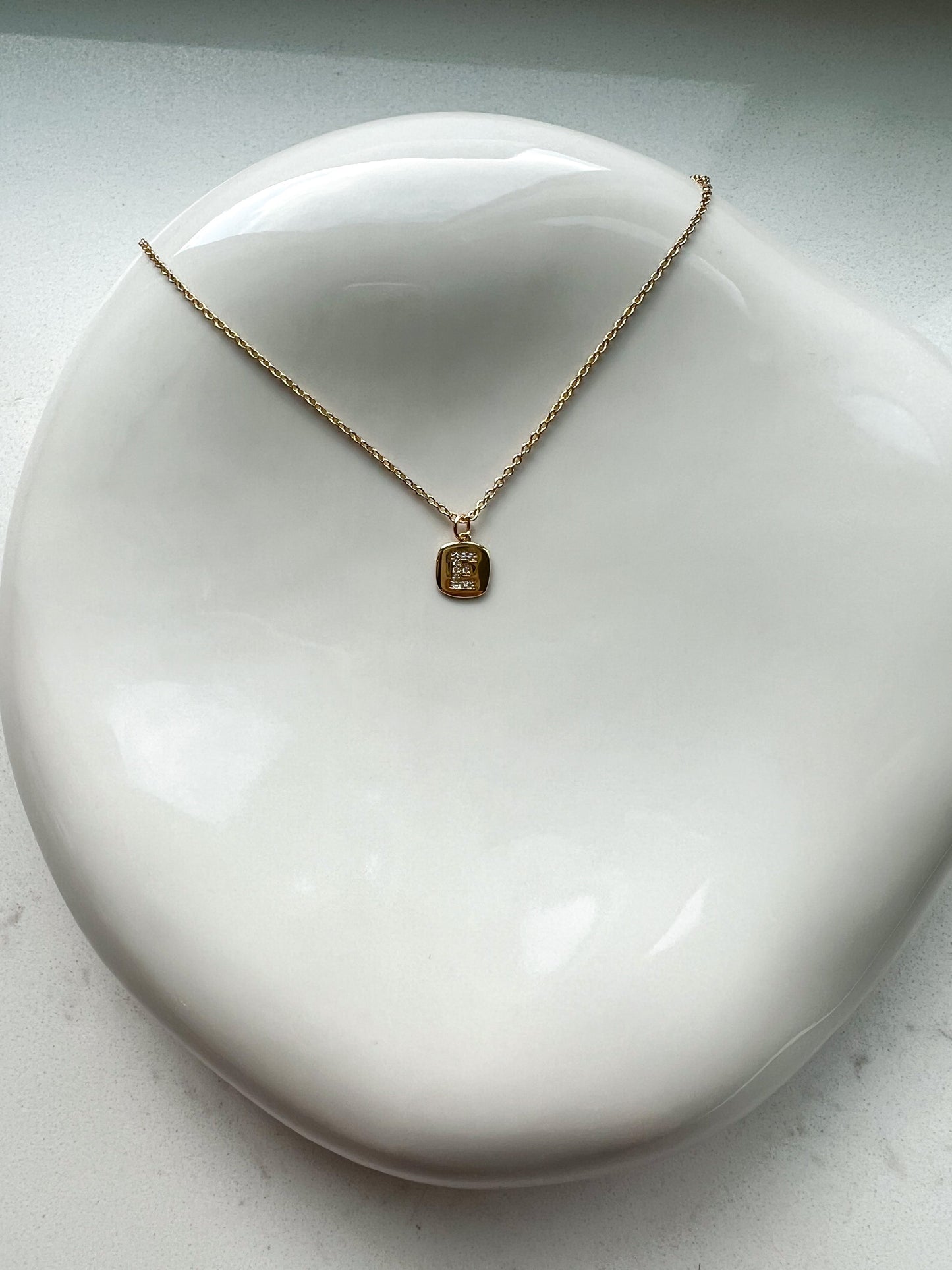 Letter Cubic Zirconia Charm