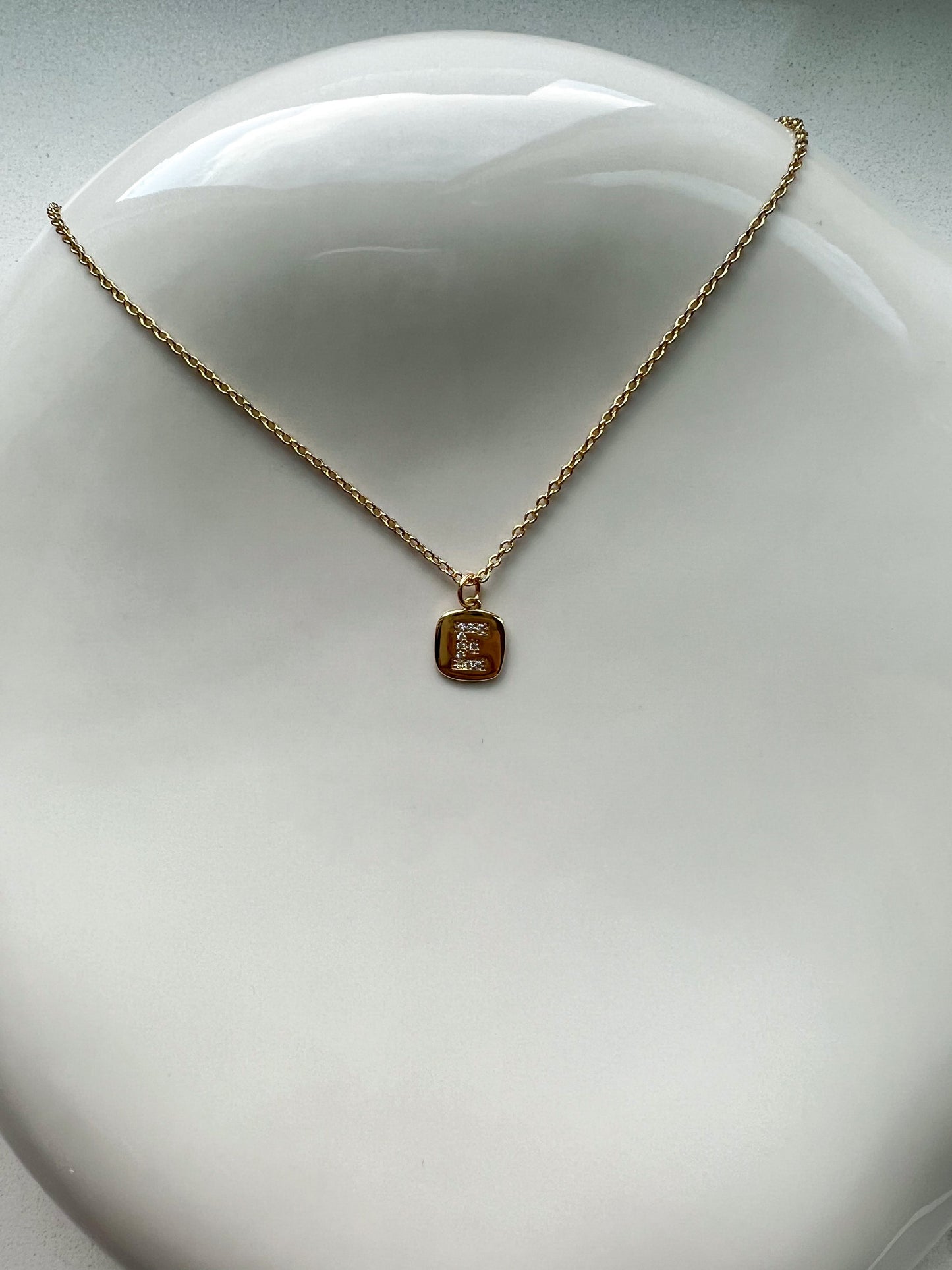 Letter Cubic Zirconia Charm