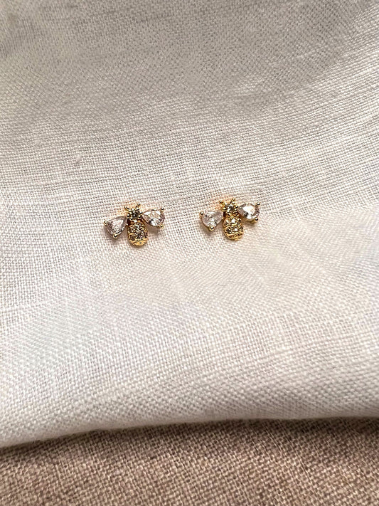 Bees Cubic Zirconia Studs