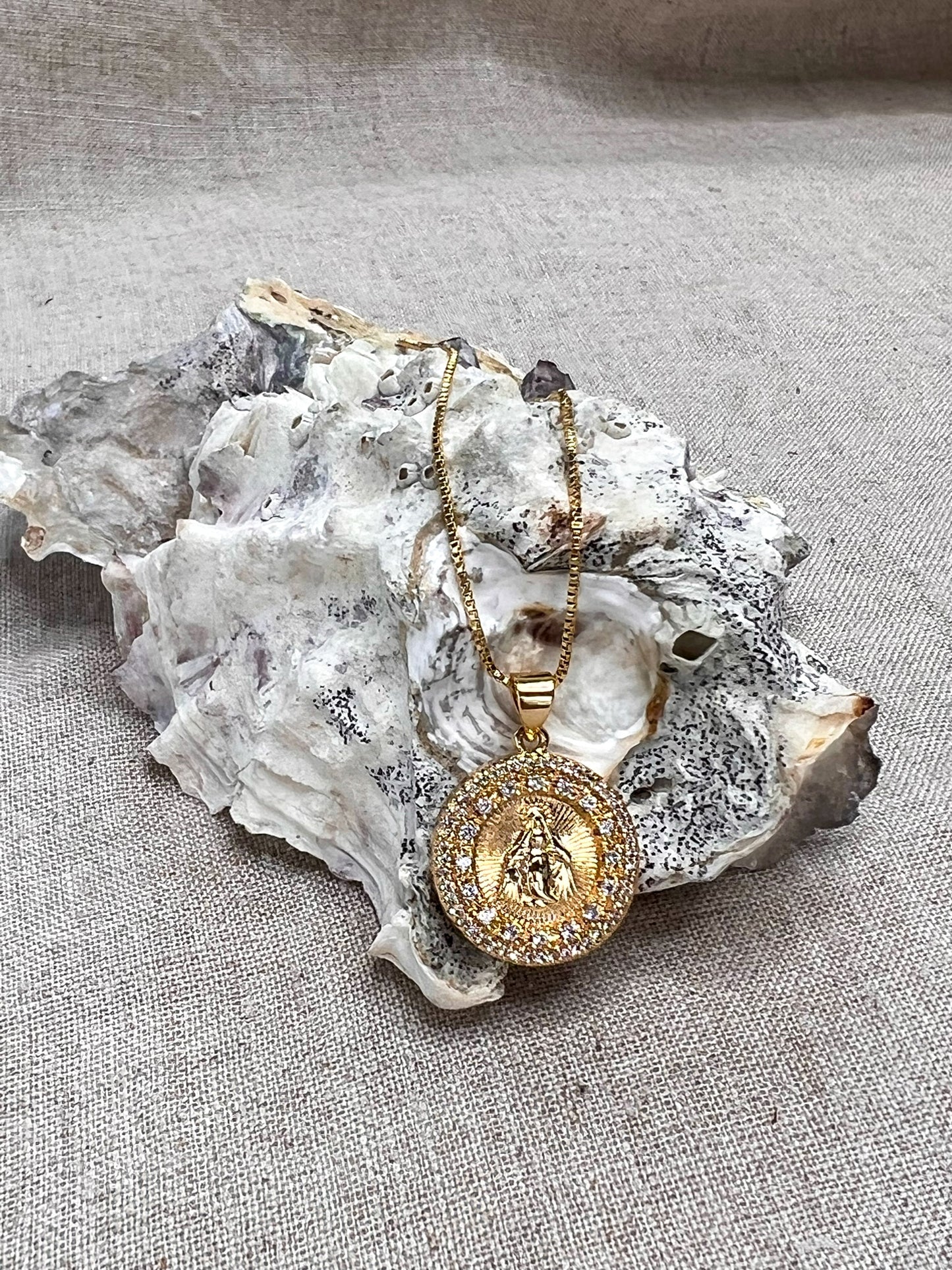 Holy Image Cubic Zirconia Necklace