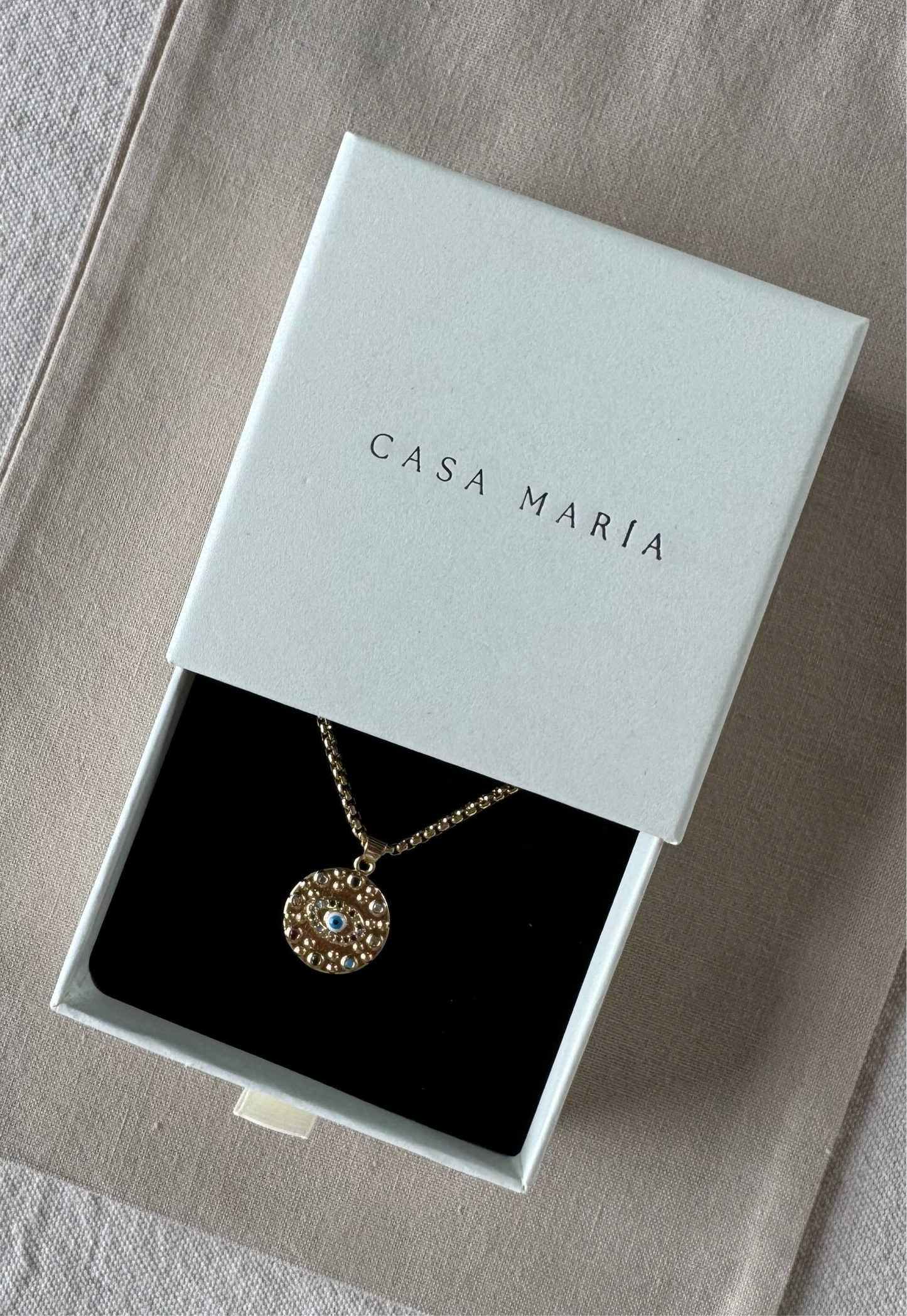 Rope Chain + Eye Cz Charm