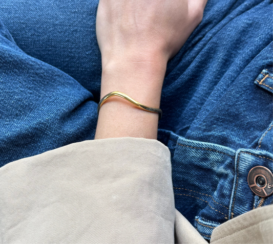 Organically Shaped Open Bangle