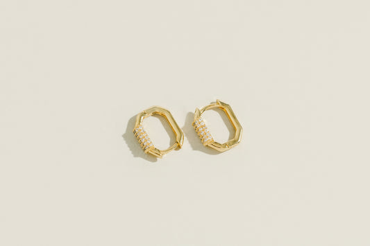 Octagonal Zirconia Hoops