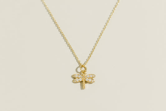 Dragonfly Cubic Zirconia Necklace