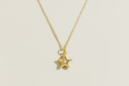 Star Single Cubic Zirconia Necklace