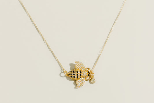 Bee Cubic Zirconia Necklace