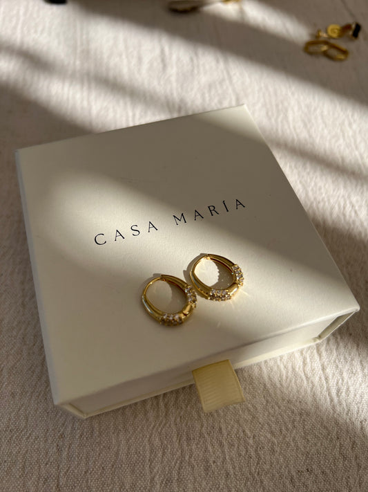 Zirconia oval hoops