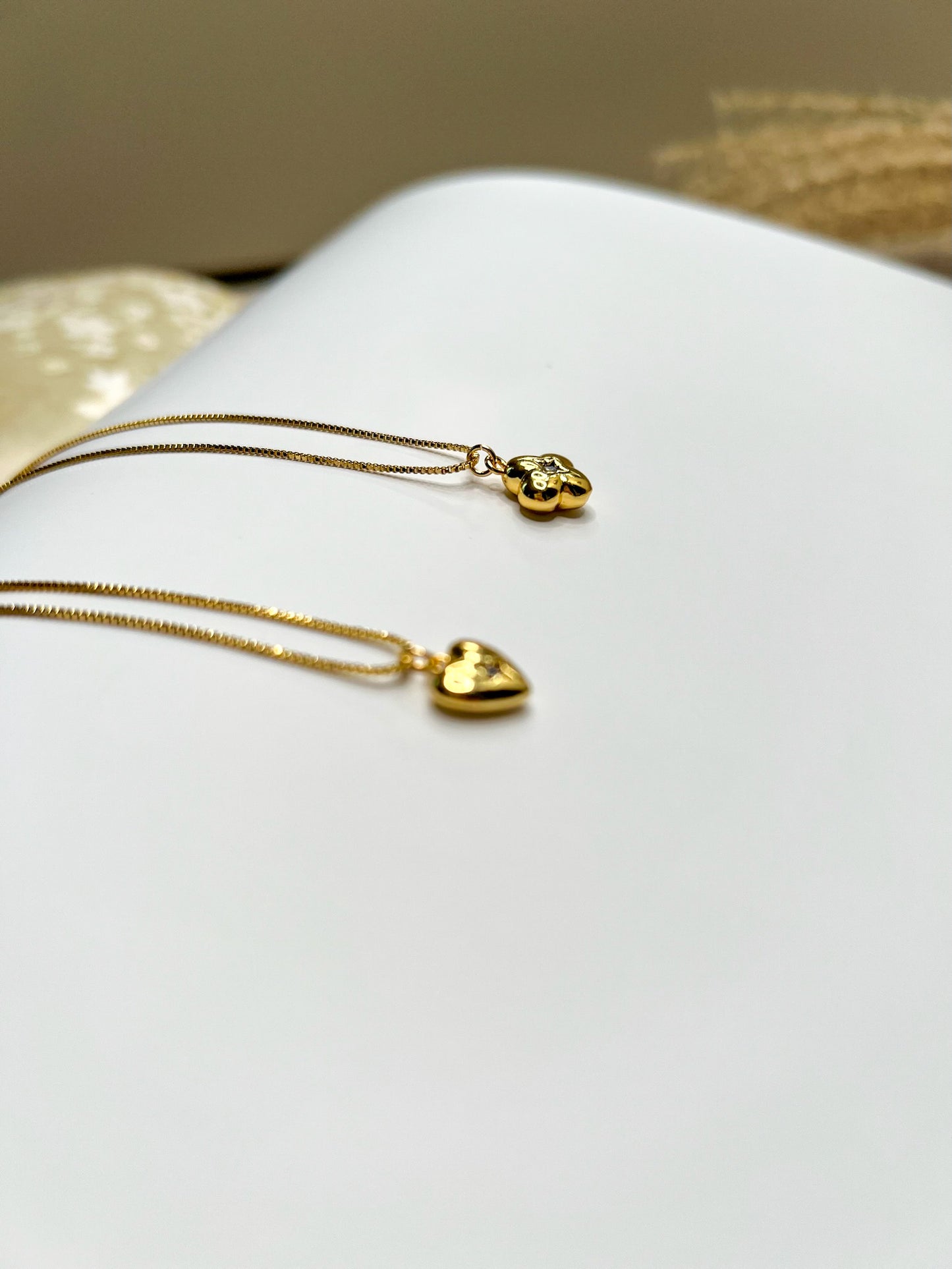 Gold Clove Cubic Zirconia Necklace