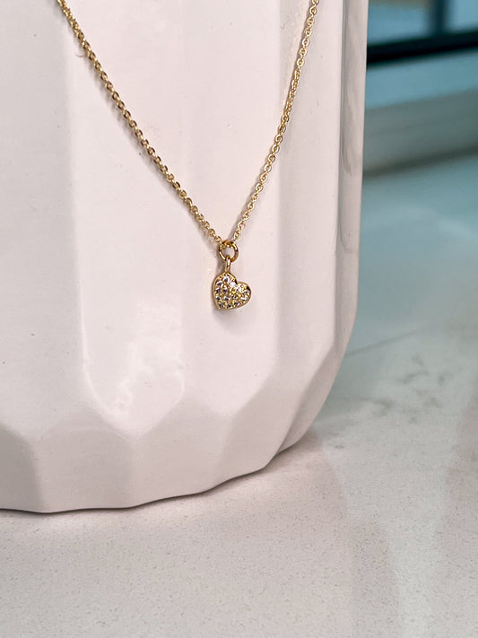 Small Heart Cubic Zirconia Necklace