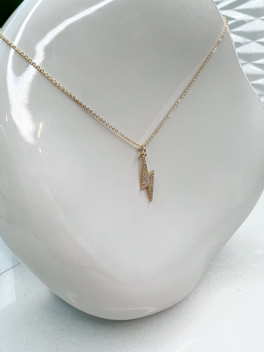 Bolt Cubic Zirconia Necklace