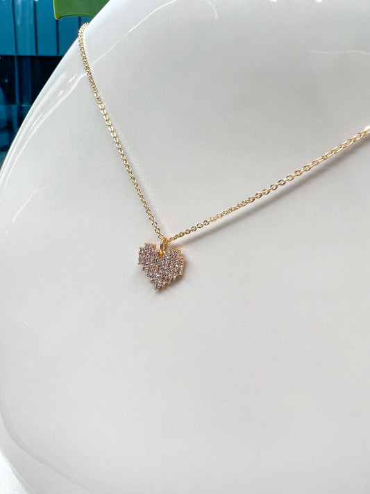 Large Heart Cubic Zirconia Necklace